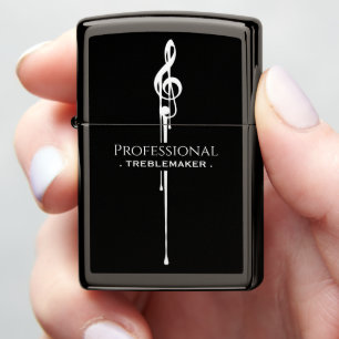 Treblemaker Funny Music Pun Classy Black G-Clef