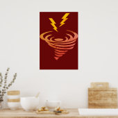 Trechter Cloud Storm Illustratie Kunst, Weer Storm Poster (Keuken)