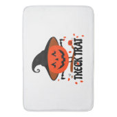 Treck Trat pompoen lachend Badmat (Voorkant Verticaal)