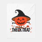 Treck Trat pompoen lachend Fleece Deken (Voorkant)