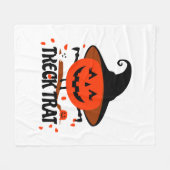 Treck Trat pompoen lachend Fleece Deken (Voorkant (Horizontaal))