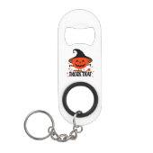 Treck Trat pompoen lachend Mini Flessenopener (Voorkant)