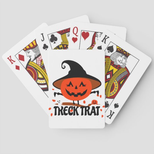 Treck Trat pompoen lachend Pokerkaarten (Achterkant)