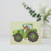 Trecker mit Hund Briefkaart (Staand voorkant)