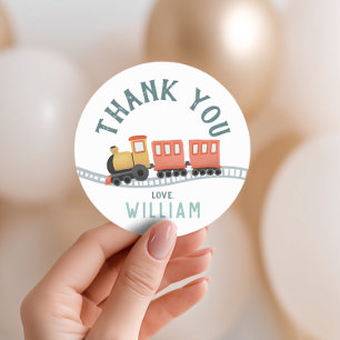 Tredeinen Cute Trein Kinderen Verjaardag Bedankt F Ronde Sticker