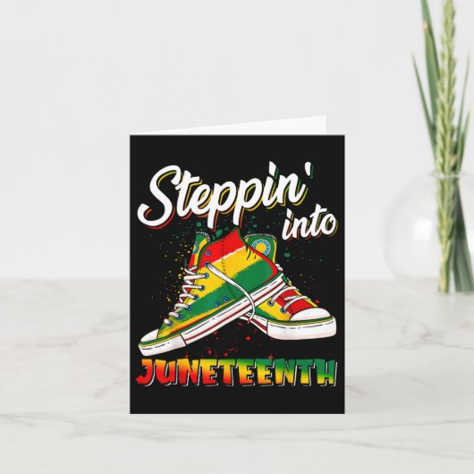 Treden in Juneteenth Als De Schoenen Van Mijn Voor Kaart (Voorkant)
