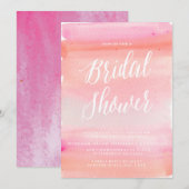 TREDNY WATERCOLOR BRIDAL DOUCHE invitation (Devant / Derrière)