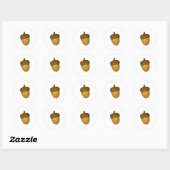 Tree Acorn Ronde Sticker (Vel)