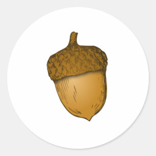 Tree Acorn Ronde Sticker