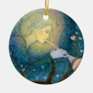 Tree Angel Musical Hearts Love Kerstannamnet Keramisch Ornament