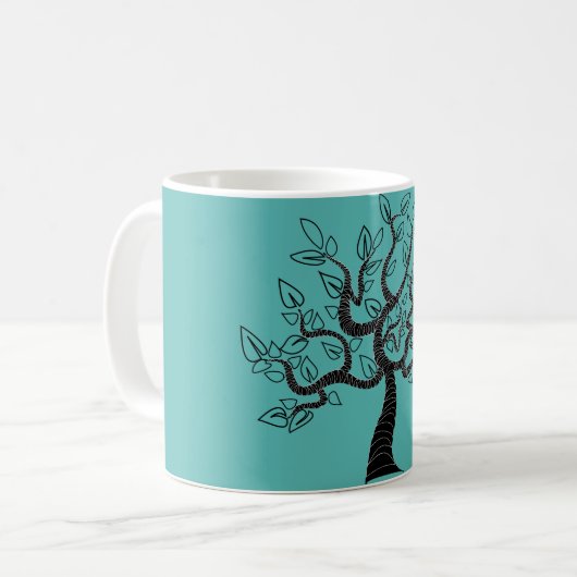 Tree Art Coffee Mok Kies kleur (Voorkant links)
