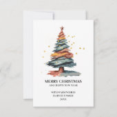 Tree Art Vrolijk Kerstfeest Bedankkaart (Voorkant)