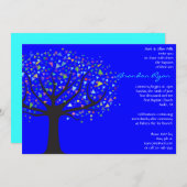 Tree Baptism Christening Custom Invitation boy Kaart (Voorkant / Achterkant)