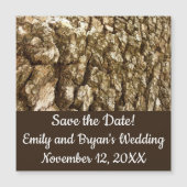 Tree Bark II Natural Textured Design Save the Date (Voorkant)