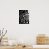 Tree Bark Macro Zwart en Wit Poster (Keuken)