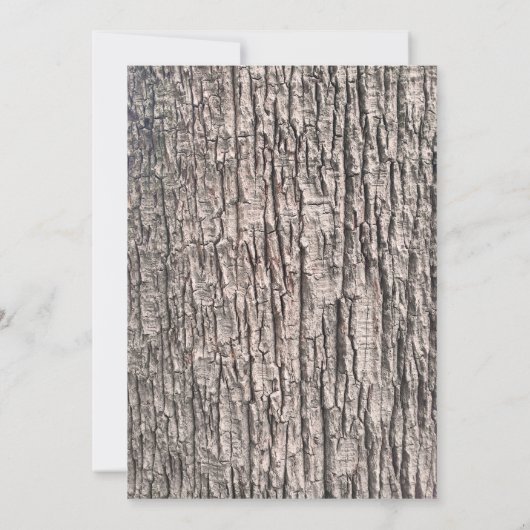 Tree Bark Save the Date Kaart (Achterkant)