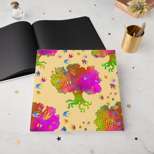 Tree Birds Sunshine Gastenboek (Voorkant open)