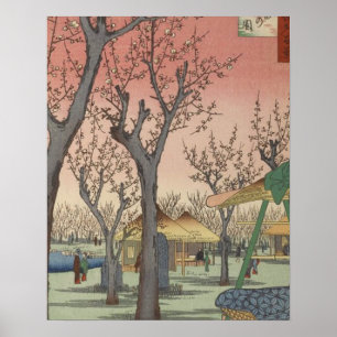 Tree Blossom Plum Garden Japans Woodblock Poster