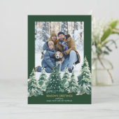 Tree Boerderij Photo Holiday Kaart (Staand voorkant)