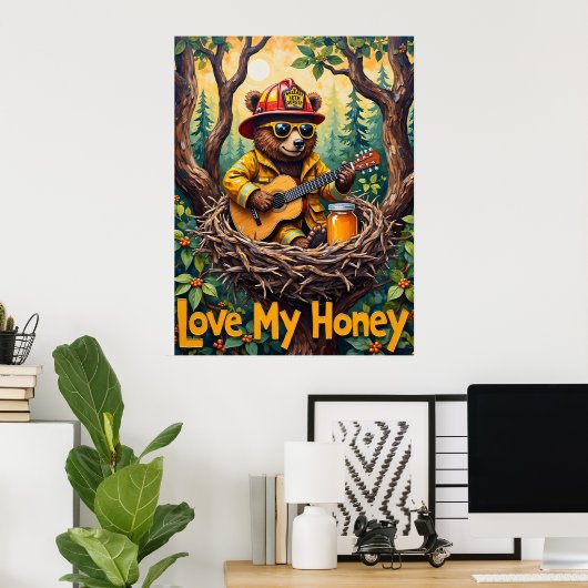 Tree-Bop Beer: Nestled Rocker Poster (Thuiskantoor)