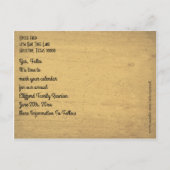 Tree Branch Banner Sla de datum op Aankondigingskaart (Achterkant)