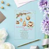 Tree Branch,Ornaments,Coffee,Stars Open House  Acryl Uitnodigingen (Insitu (Huwelijk))