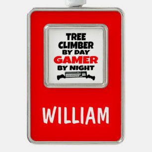 Tree Climber voor Day Gamer by Night Verzilverd Kader Ornament