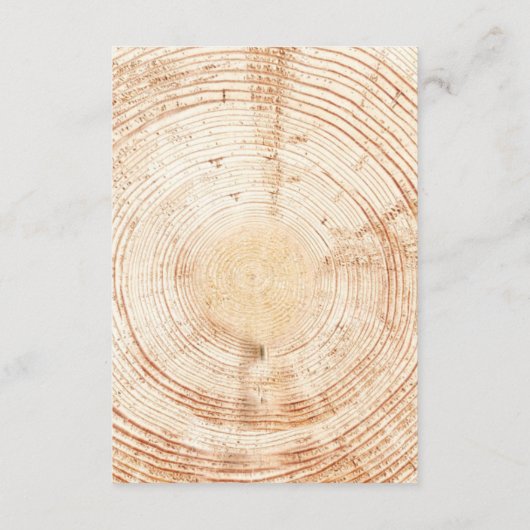 Tree Cut  rustieke bruiloft Details Informatiekaartje (Achterkant)