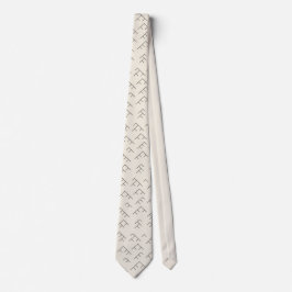 Tree diagram tie - cream and black stropdas