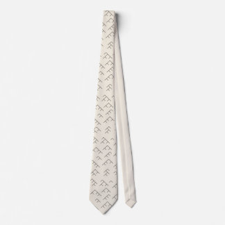 Tree diagram tie - cream and black stropdas