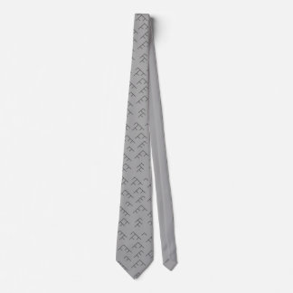 Tree diagram tie - grey and black stropdas