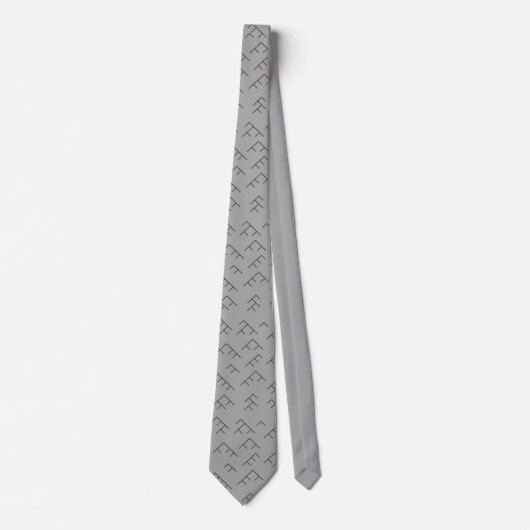 Tree diagram tie - grey and black stropdas (Voorkant)