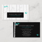 ** Tree Doctor Birch Trees Arborist Blue Birds Visitekaartje (Voorkant / Achterkant)