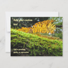 Tree Draped in Autumn Moss - Personalised Briefkaart