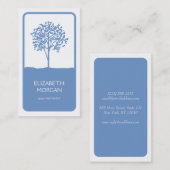 TREE EMBLEM LOGO in LICHTBLAUW Visitekaartje (Voorkant / Achterkant)