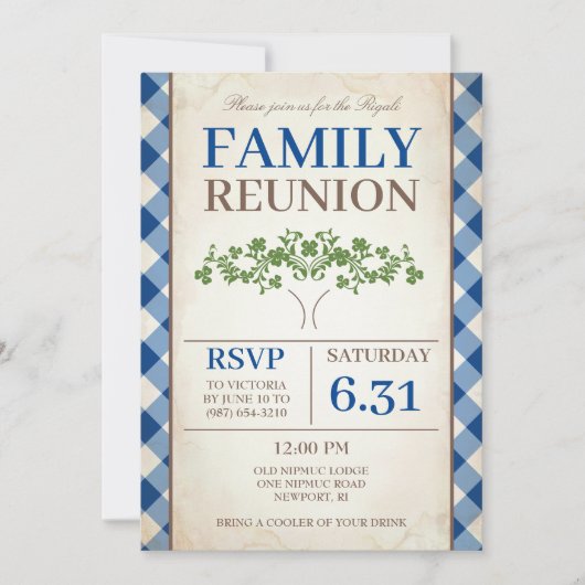 Tree Family Reunion Uitnodiging (Voorkant)
