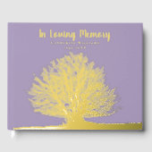 Tree Foil Funeral Livre D'Invité En Mémoire Amoure (Recto)