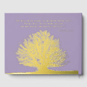 Tree Foil Funeral Livre D'Invité En Mémoire Amoure (Verso)