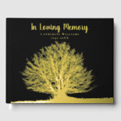 Tree Foil Funeral Livre D'Invité En Mémoire Amoure (Recto)