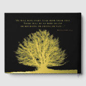 Tree Foil Funeral Livre D'Invité En Mémoire Amoure (Verso)