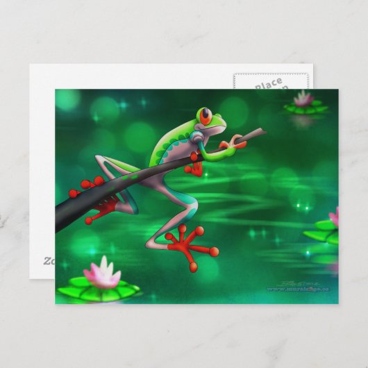 Tree Frog Briefkaart (Voorkant / Achterkant)