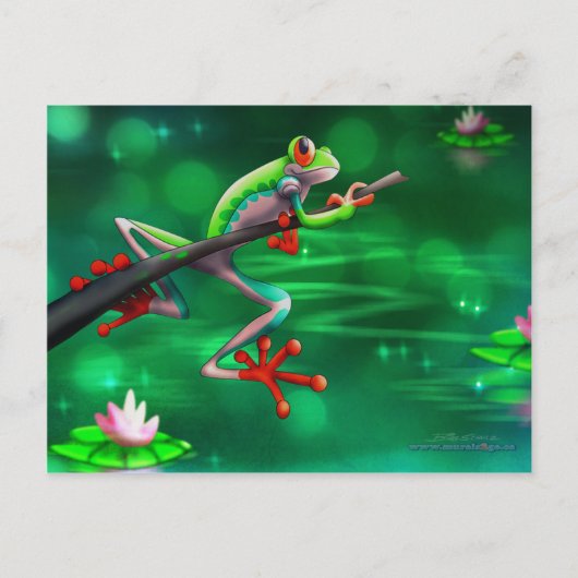 Tree Frog Briefkaart (Voorkant)