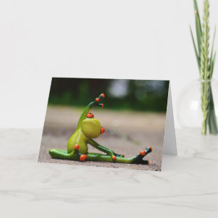Tree Frog doet Yoga Funny Card Kaart