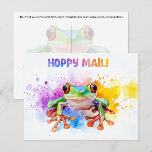 Tree Frog Hoppy Mail ! 2 - Carte postale (Devant / Derrière)