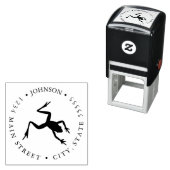 Tree Frog Illustratie Retourlabel Zelfinktende Stempel (In situ)