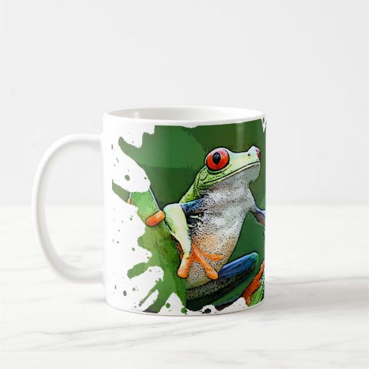 tree frog koffiemok (Links)
