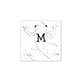 Tree Frogs Leuk Kind Monogram Initiaal Rubberstempel (Afrduk)