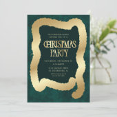 Tree Garland Christmas Party Invitation Kaart (Staand voorkant)