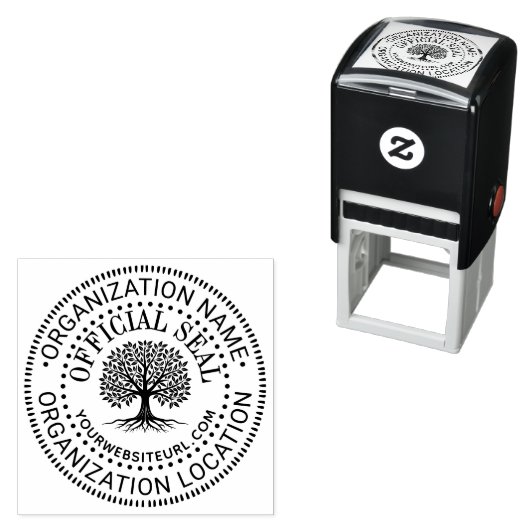 Tree Generic Custom Officiële Seal Naam Loc URL Zelfinktende Stempel (In situ)