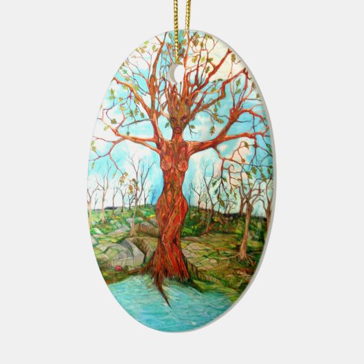Tree Goddess Keramisch Ornament (Links)